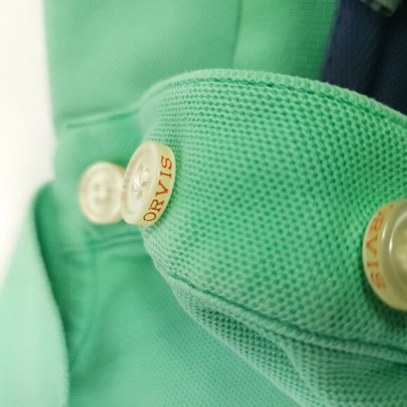 ORVIS Mens Large Green Short Sleeve Signature Style Fly Fishing Golf Polo Shirt - Picture 4 of 9